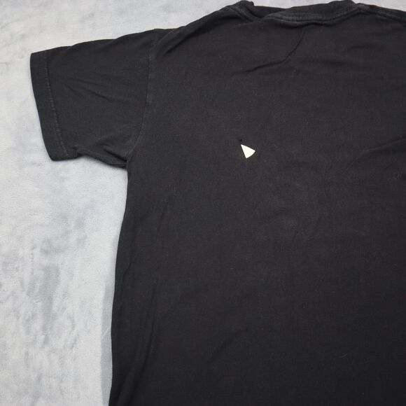 Tultex Shirt Mens Black Short Sleeve Crew Neck Graphic Print Pullover Tee - Picture 11 of 15